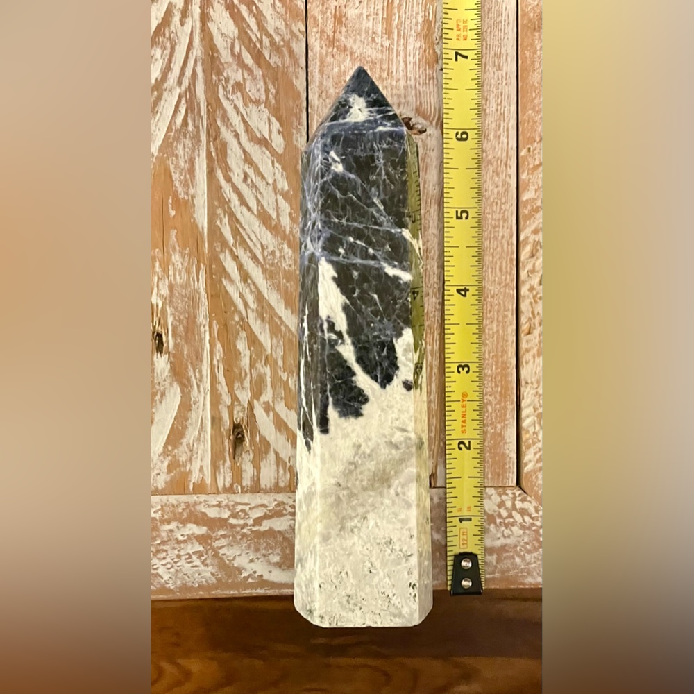 🌀Sodalite Crystal Tower🌀 ~approx 6.75” x 2” - Picture 10 of 15
